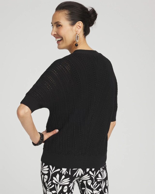 Dolman Pointelle Cardigan - image 3